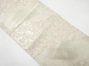 アンティーク　椿模様織り出し袋帯（着用可）